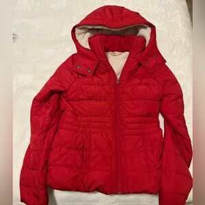 Hollister Red Puffer Jacket